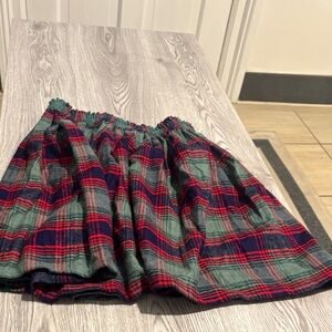 Vintage Plaid A-Line Skirt in Blue Red and Green